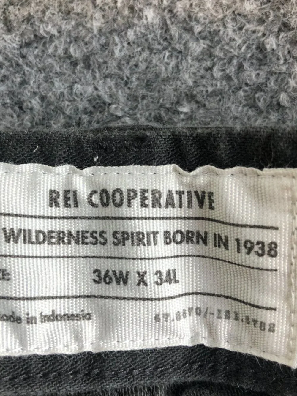 REI Co-Op Trailsmith Jogger Pants Mens 36x34 Gray Double Knee Stertch Outdoor
